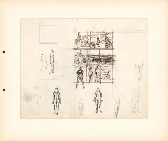 Planche noir et blanc, Corentin, Les Royaume des eaux noires (T.7), Paul Cuvelier