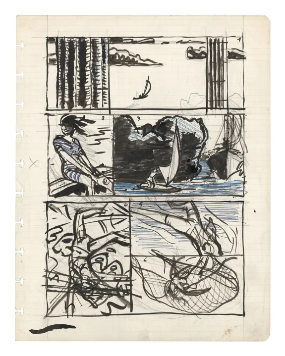 Planche noir et blanc, Paul Cuvelier