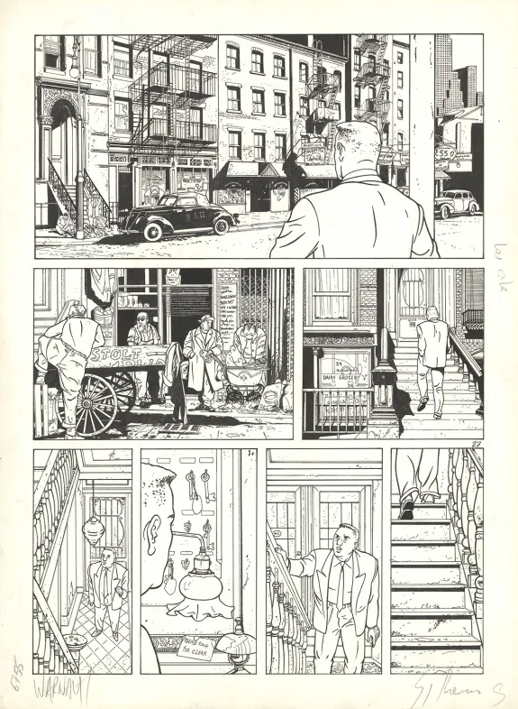 Black and white original page, Lou Cale, La poupée brisée (T.1),  Warnauts et Raives