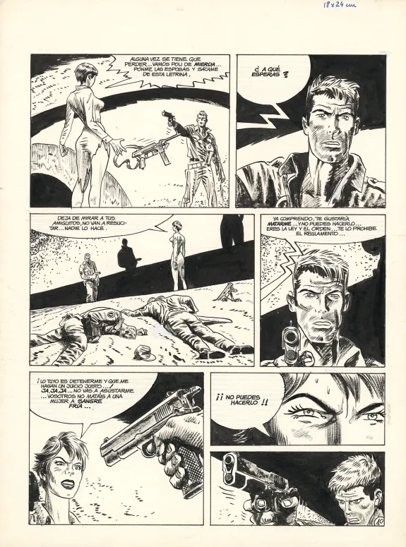 Planche noir et blanc, Kraken, Jordi Bernet
