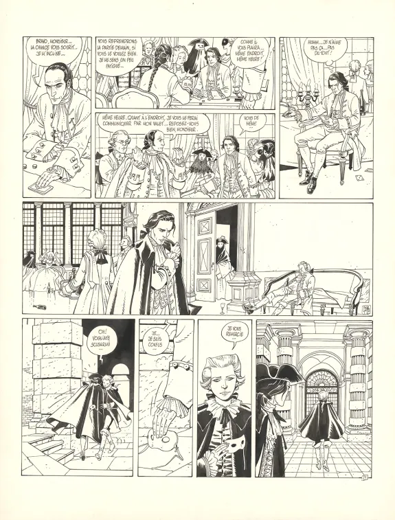 Black and white original page, Giacomo C.,  Griffo