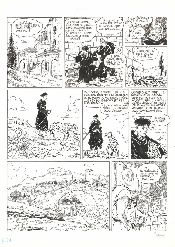 Planche noir et blanc, Mémoires de Cendres, Coeur de pierre (T.2), Philippe Jarbinet