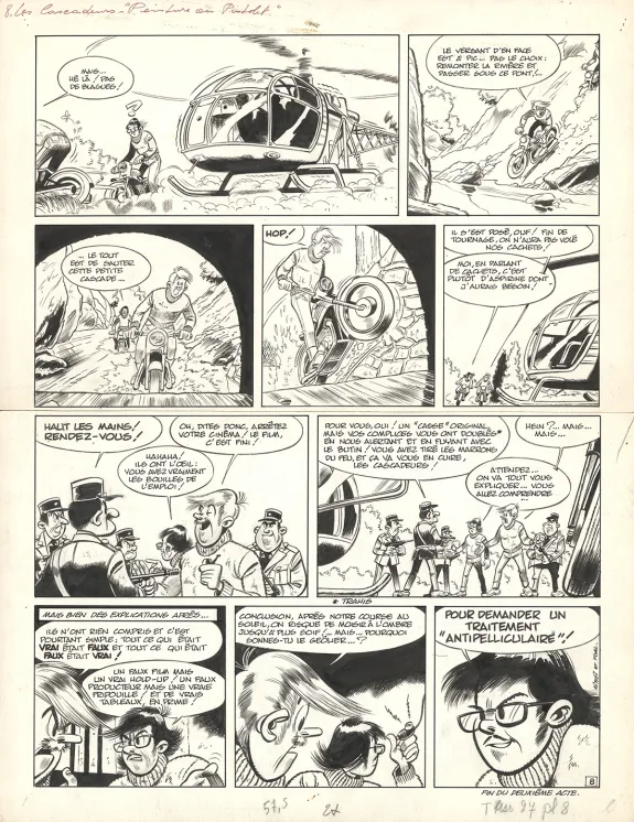Planche noir et blanc, Les Cascadeurs,  Mittéï