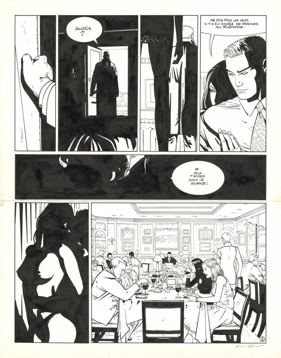Planche noir et blanc, I.R.$., Le Corrupteur (T.6), Bernard Vrancken