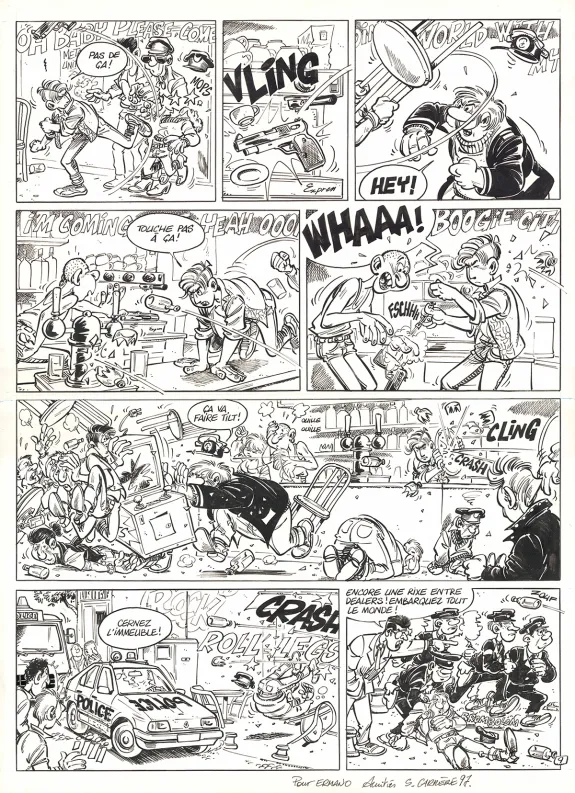 Planche noir et blanc, Léo Loden, Serge Carrère