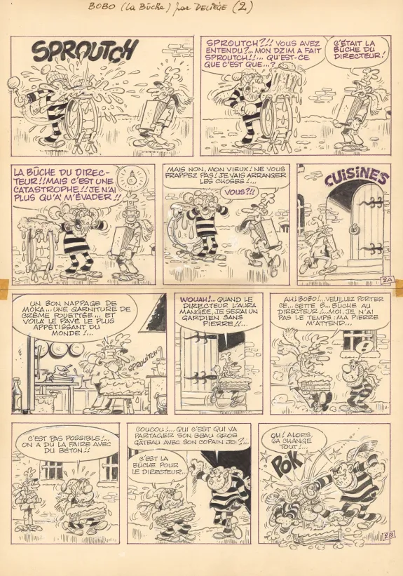 Planche noir et blanc, Bobo, Paul Deliège