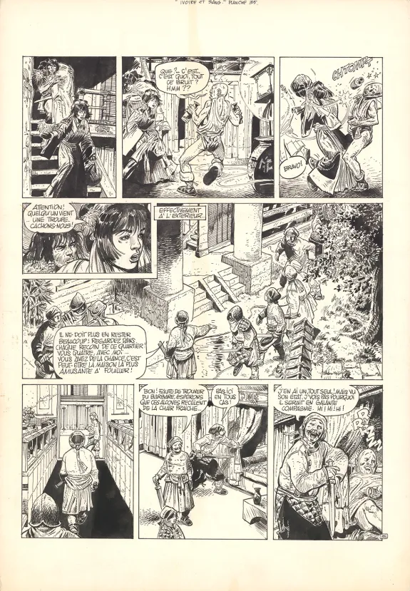 Black and white original page, Poupée d'ivoire,  Franz