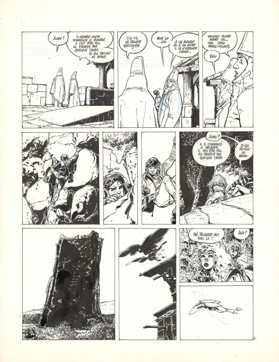 Planche noir et blanc, Brougue, "Grimpeur" (T.3),  Franz