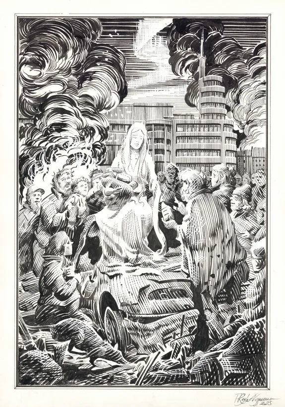 Black and white illustration, OFF, Patrice Réglat-Vizzavona