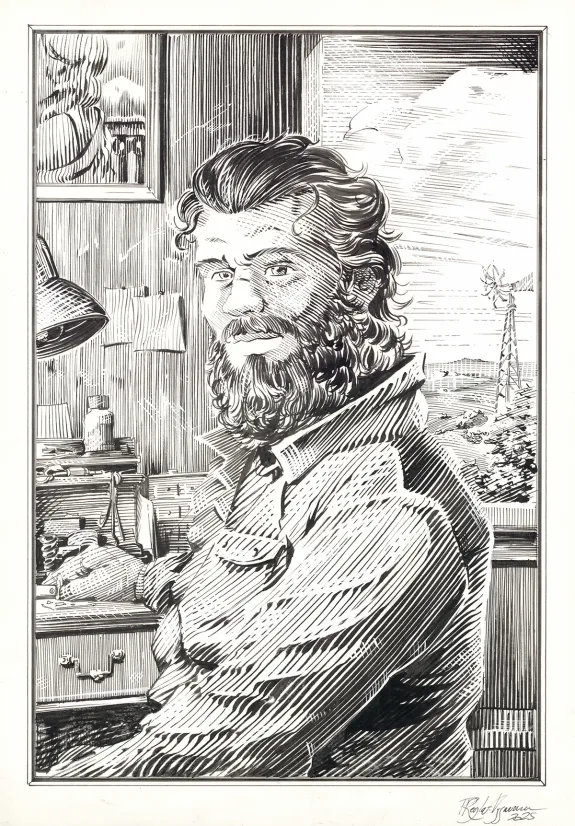 Black and white illustration, OFF, Patrice Réglat-Vizzavona