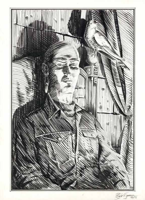 Black and white illustration, OFF, Patrice Réglat-Vizzavona