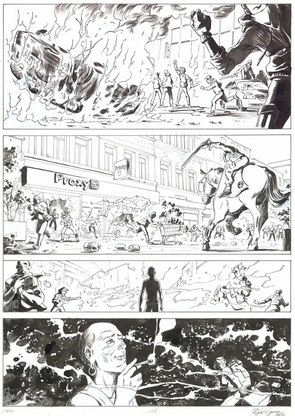 Black and white original page, OFF, Patrice Réglat-Vizzavona