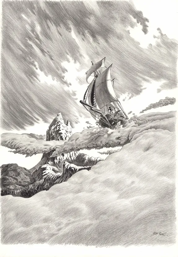Illustration noir et blanc,  Riff Reb's