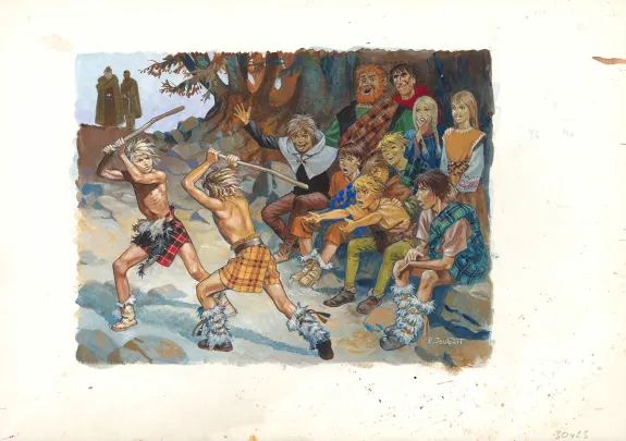 Colored illustration, Angus, Pierre Joubert