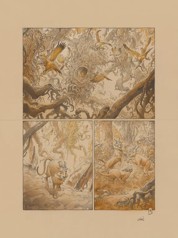 Planche couleur, Les Hautes Herbes,  Grun