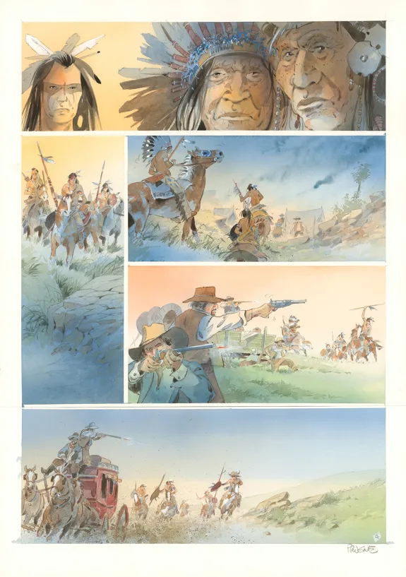 Planche couleur, Cheyenne, Patrick Prugne
