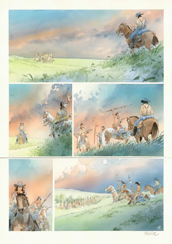 Planche couleur, Cheyenne, Patrick Prugne