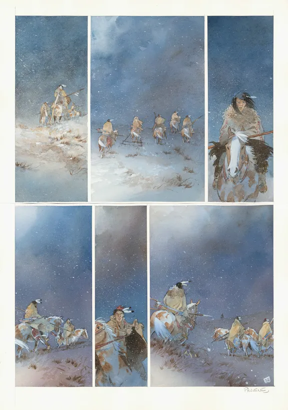 Planche couleur, Cheyenne, Patrick Prugne