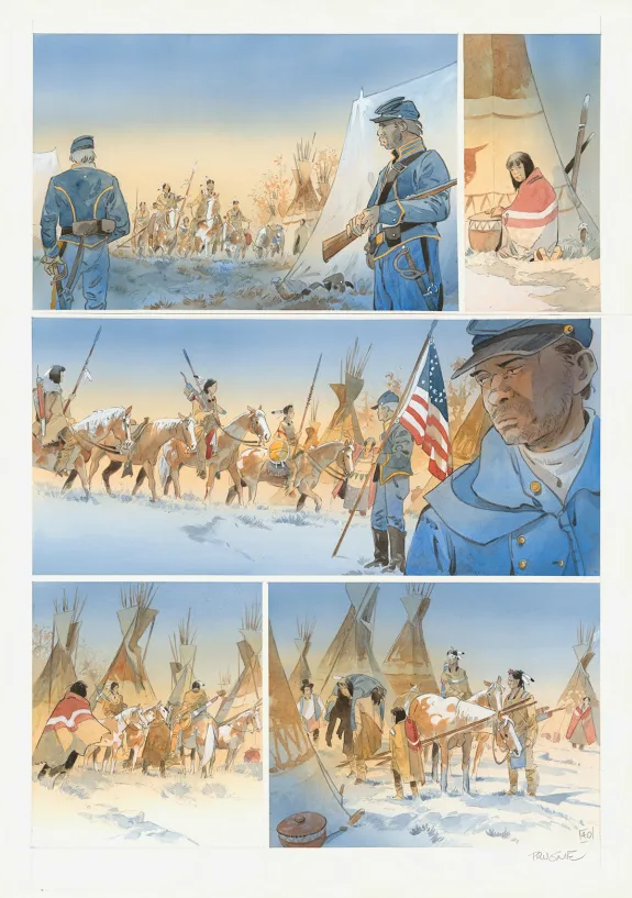 Planche couleur, Cheyenne, Patrick Prugne