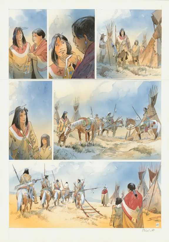 Planche couleur, Cheyenne, Patrick Prugne