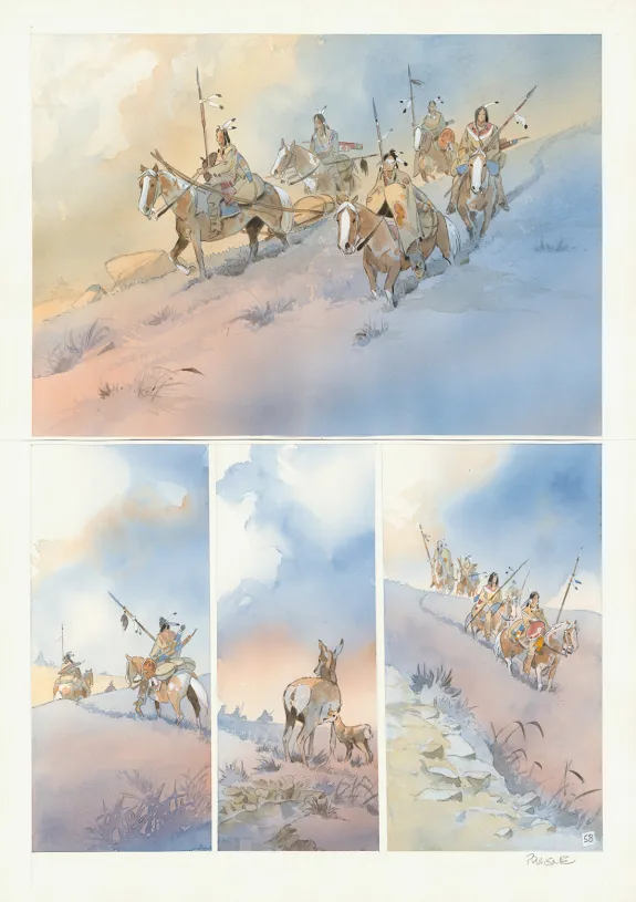Planche couleur, Cheyenne, Patrick Prugne
