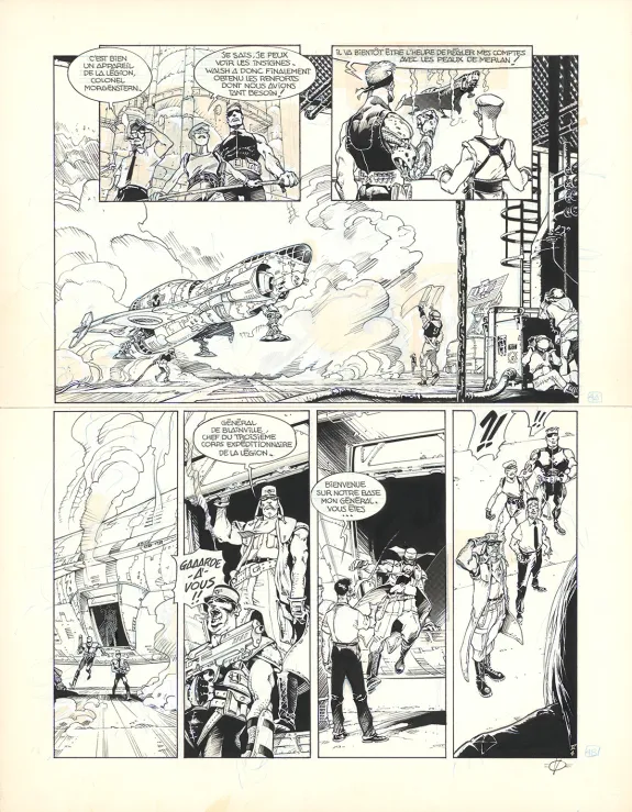 Planche noir et blanc, Aquablue, Corail noir (T.4), Olivier Vatine
