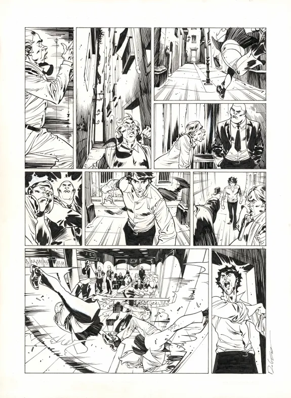 Planche noir et blanc, Jazz Maynard, Sans espoir (T.4),  Roger
