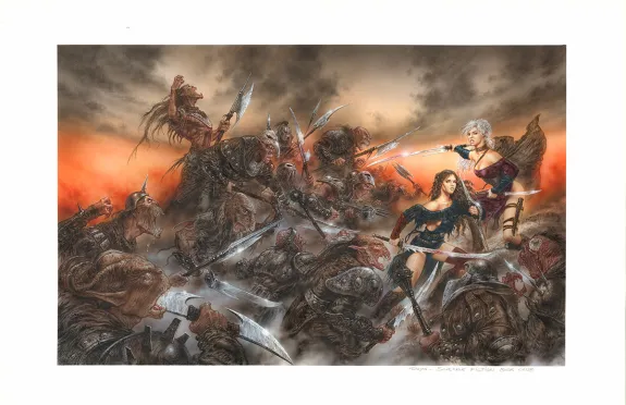 Colored illustration, Malefic Time : 110 Katanas, Luis Royo