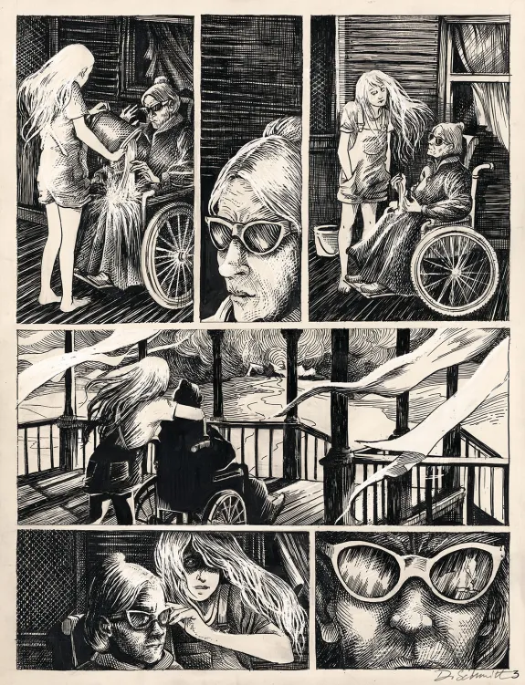 Black and white original page, Daria Schmitt