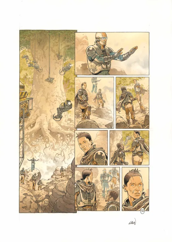 Planche couleur, On Mars, Les Solitaires (T.2),  Grun