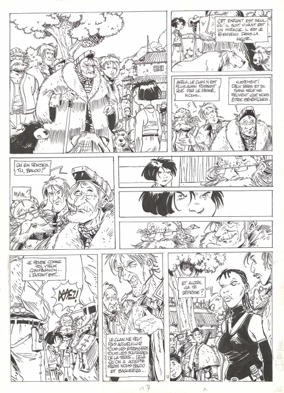Planche noir et blanc, Petit d'homme, L'Éveil (T.1), Marc N'Guessan
