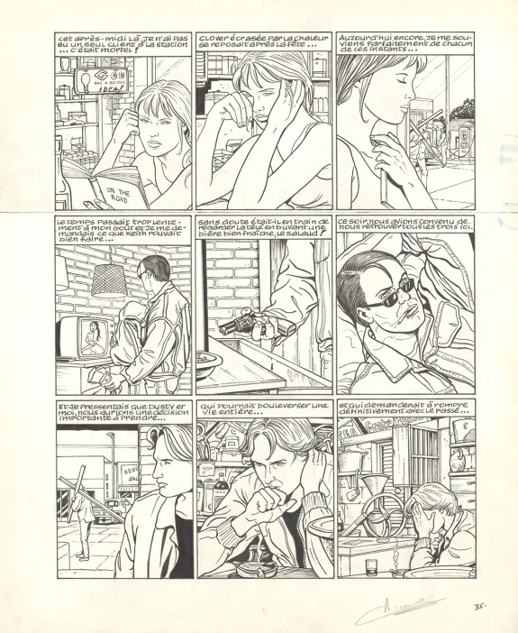 Planche noir et blanc, Loranne, Clover (T.1), Viviane Nicaise