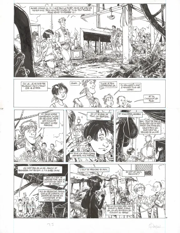 Planche noir et blanc, Petit d'homme, Secret (T.2), Marc N'Guessan