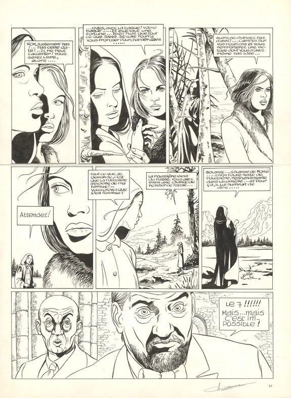 Planche noir et blanc, Sang-de-Lune, Sang-De-Lune (T.1), Viviane Nicaise