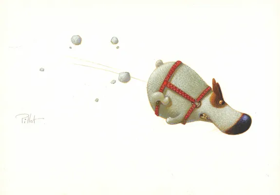 Colored illustration, Edmond, Le Noël d'Edmond, Frédéric Pillot