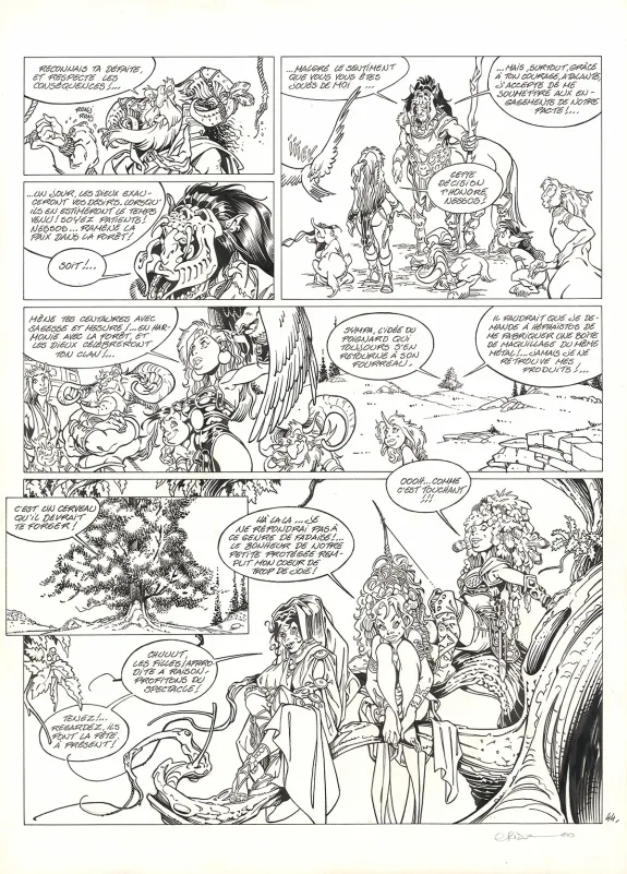 Planche noir et blanc, Atalante, Le Pacte (T.1),  Crisse