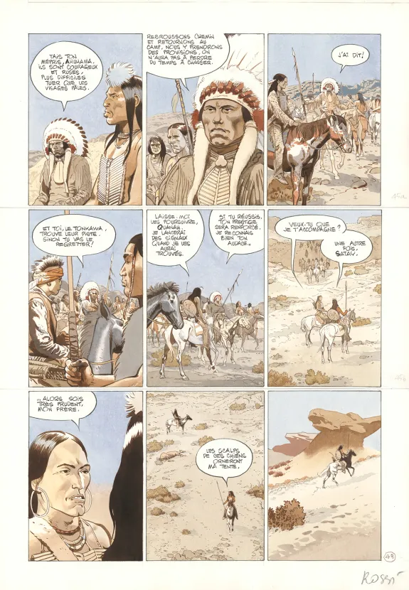 Colored original page, Comanche Trail, Christian Rossi