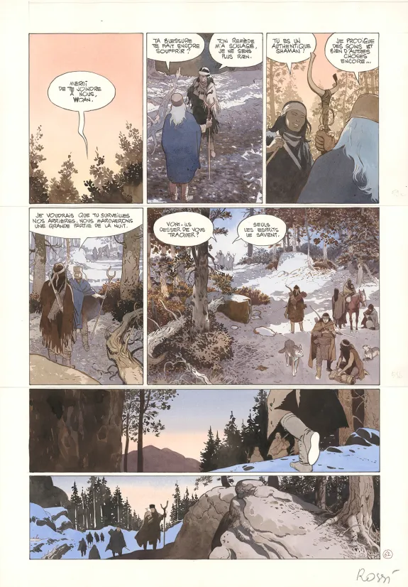 Colored original page, Comanche Trail, Christian Rossi