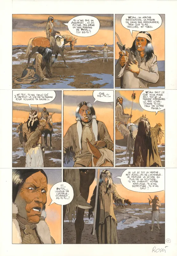 Colored original page, Comanche Trail, Christian Rossi