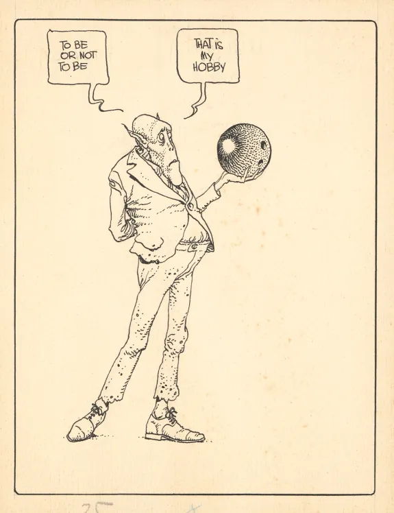 Illustration noir et blanc,  Moebius