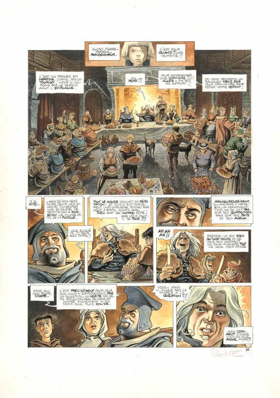 Planche couleur, Cauchon... Ou l'homme qui tua Jeanne d'Arc, Joël Parnotte