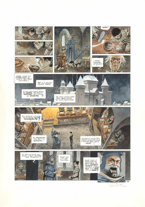 Colored original page, Cauchon... Ou l'homme qui tua Jeanne d'Arc, Joël Parnotte
