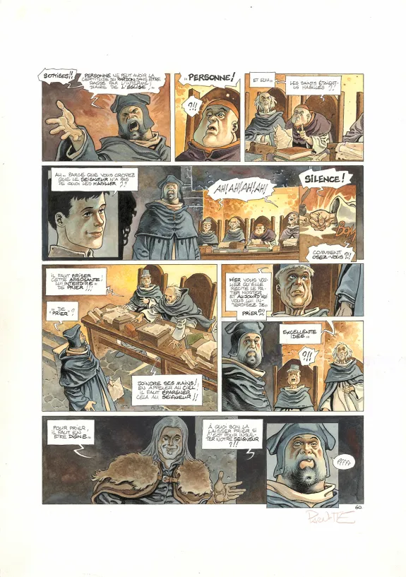 Colored original page, Cauchon... Ou l'homme qui tua Jeanne d'Arc, Joël Parnotte