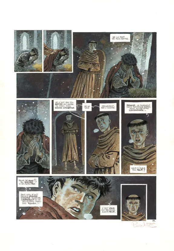 Colored original page, Cauchon... Ou l'homme qui tua Jeanne d'Arc, Joël Parnotte