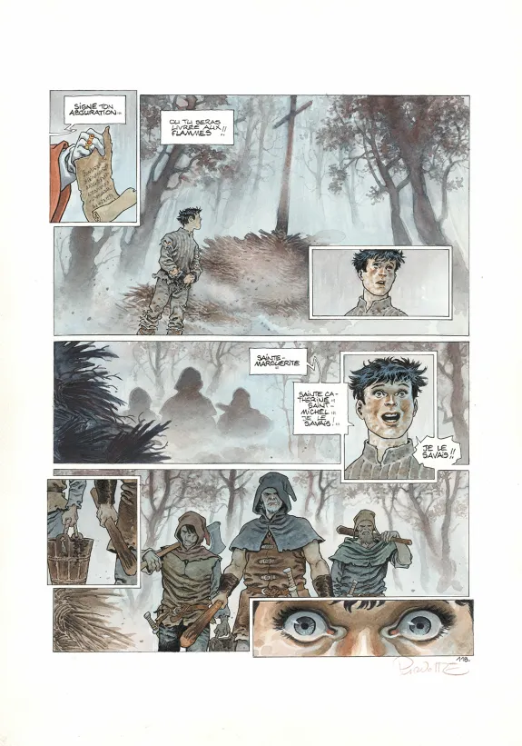 Colored original page, Cauchon... Ou l'homme qui tua Jeanne d'Arc, Joël Parnotte