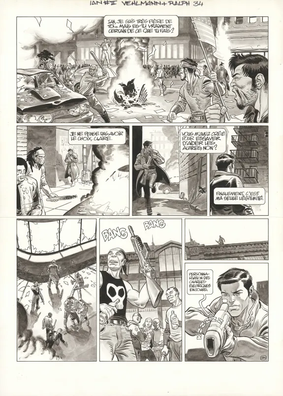 Planche noir et blanc, IAN, Leçon de ténèbres (T.2), Ralph Meyer