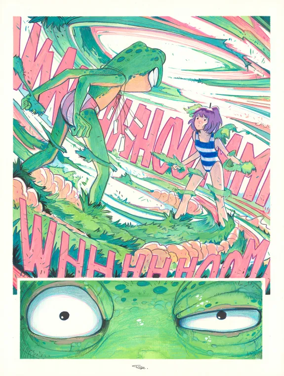 Colored original page, Maison Croa Croa, Davide Tosello