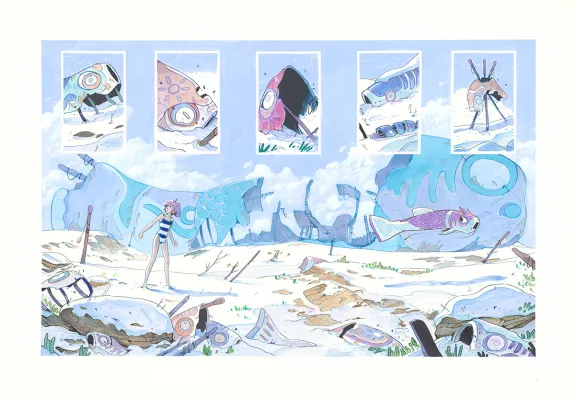 Colored original page, Maison Croa Croa, Davide Tosello