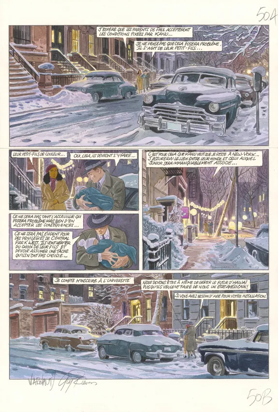 Colored original page, Purple Heart, Projet bluebird (T.2),  Warnauts et Raives