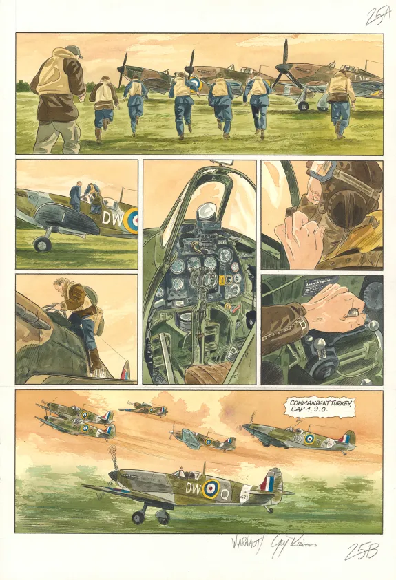 Planche couleur, Ciel d'orages, London burning (T.1),  Warnauts et Raives